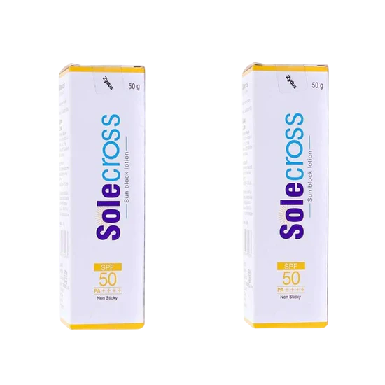 Solecross Sun Block Sunscreen Lotion SPF 50 PA++++ Non Sticky, - Image 3