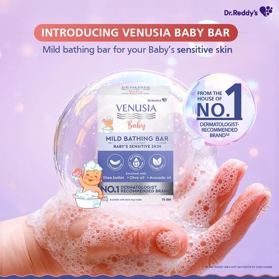 Venusia Baby Mild Bathing Bar, - Image 9